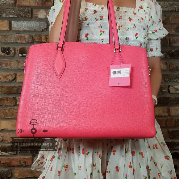 Kate Spade NY New York ZEE ZEE Large Work Tote IN Peach Melba Shoulder bAg - Picture 5 of 6